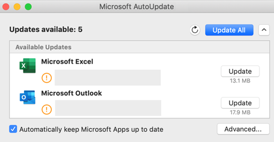 microsoft office 11 update for mac